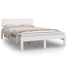 (white, 120 x 200 cm) vidaXL Bed Frame Bedroom Bed Base Bedstead Mattress Foundation Solid Wood