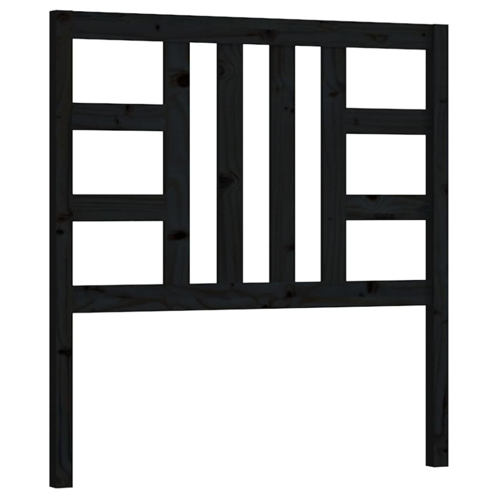 Vidaxl (Black, 96 X 4 X 100 Cm) Bed Headboard Home Bedroom Decorative Bed Header Panel Solid Wood Pine