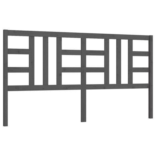 VidaXL (grey, 206 x 4 x 100 cm) vidaXL Bed Headboard Home Bedroom Decorative Bed Header Panel Solid Wood Pine