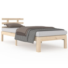 (brown, 75 x 190 cm) vidaXL Bed Frame Home Wooden Bedroom Bedstead Platform Bed Base Solid Wood