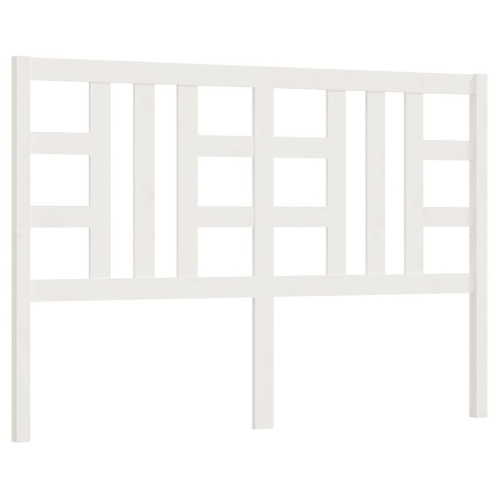 (white, 141 x 4 x 100 cm) vidaXL Bed Headboard Home Bedroom Decorative Bed Header Panel Solid Wood Pine