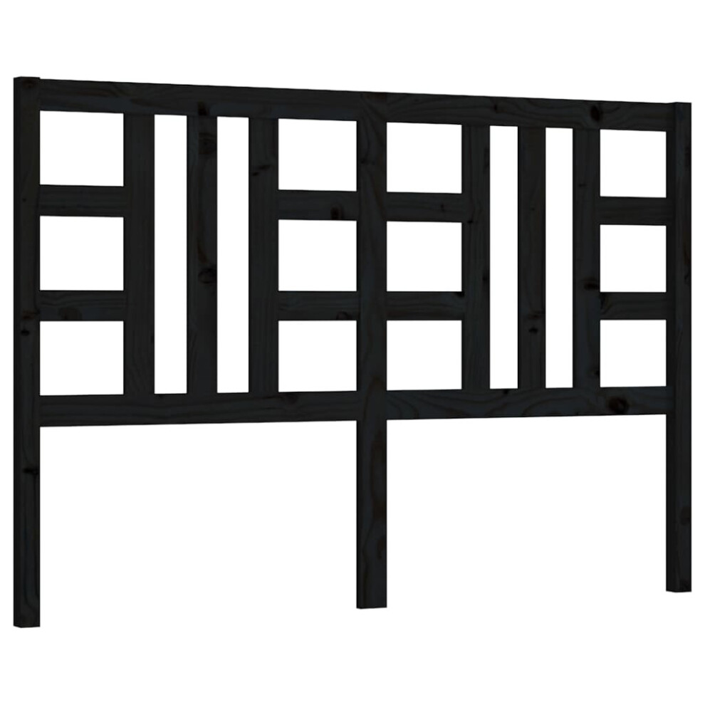 Vidaxl (Black, 166 X 4 X 100 Cm) Bed Headboard Home Bedroom Decorative Bed Header Panel Solid Wood Pine