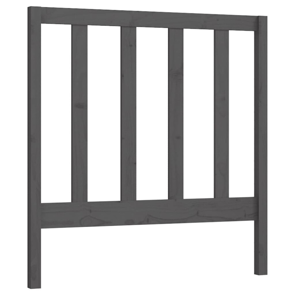 Vidaxl (Grey, 96 X 4 X 100 Cm) Solid Wood Pine Bed Headboard Home Wooden Furniture Multi Colours/Sizes