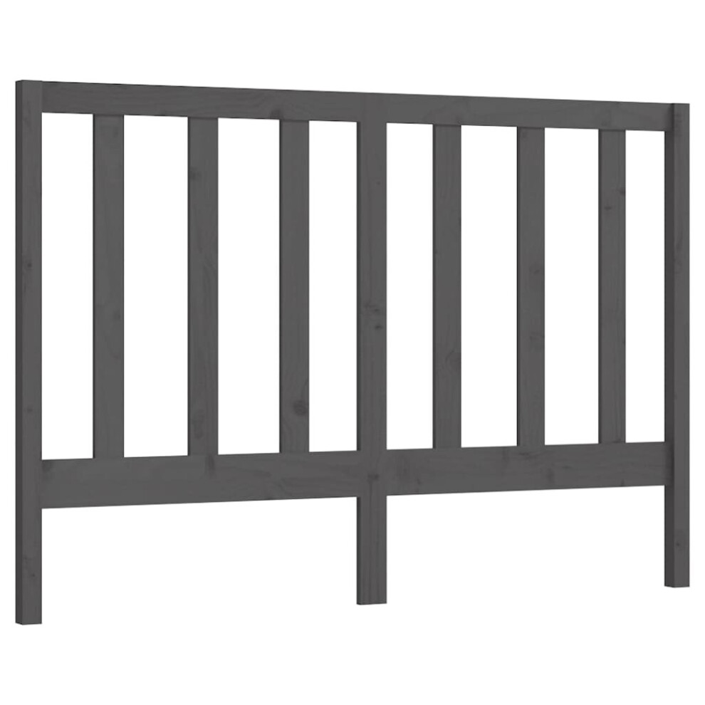 Vidaxl (Grey, 146 X 4 X 100 Cm) Solid Wood Pine Bed Headboard Home Wooden Furniture Multi Colours/Sizes