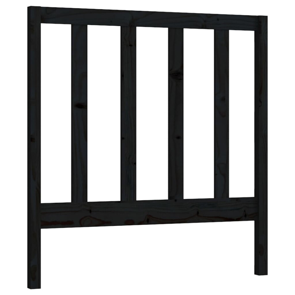 (black, 81 x 4 x 100 cm) vidaXL Solid Wood Pine Bed Headboard Home Wooden Furniture Multi Colours/Sizes