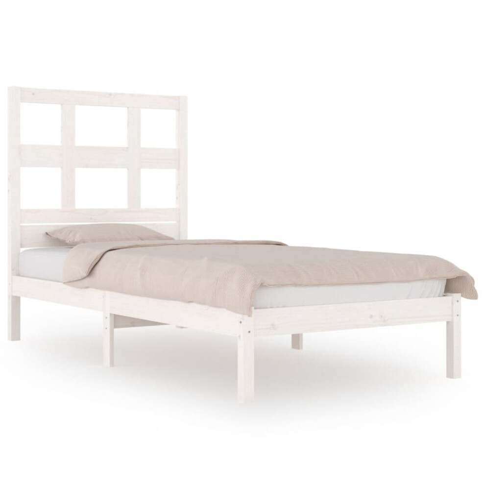 (white, 75 x 190 cm) vidaXL Solid Wood Pine Bed Frame Bedstead Platform Bed Multi Colours/Sizes