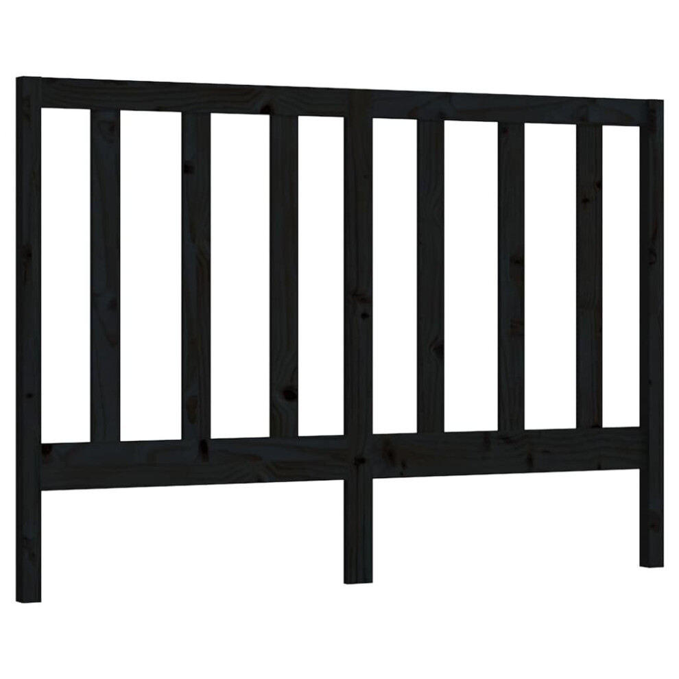 Vidaxl (Black, 146 X 4 X 100 Cm) Solid Wood Pine Bed Headboard Home Wooden Furniture Multi Colours/Sizes