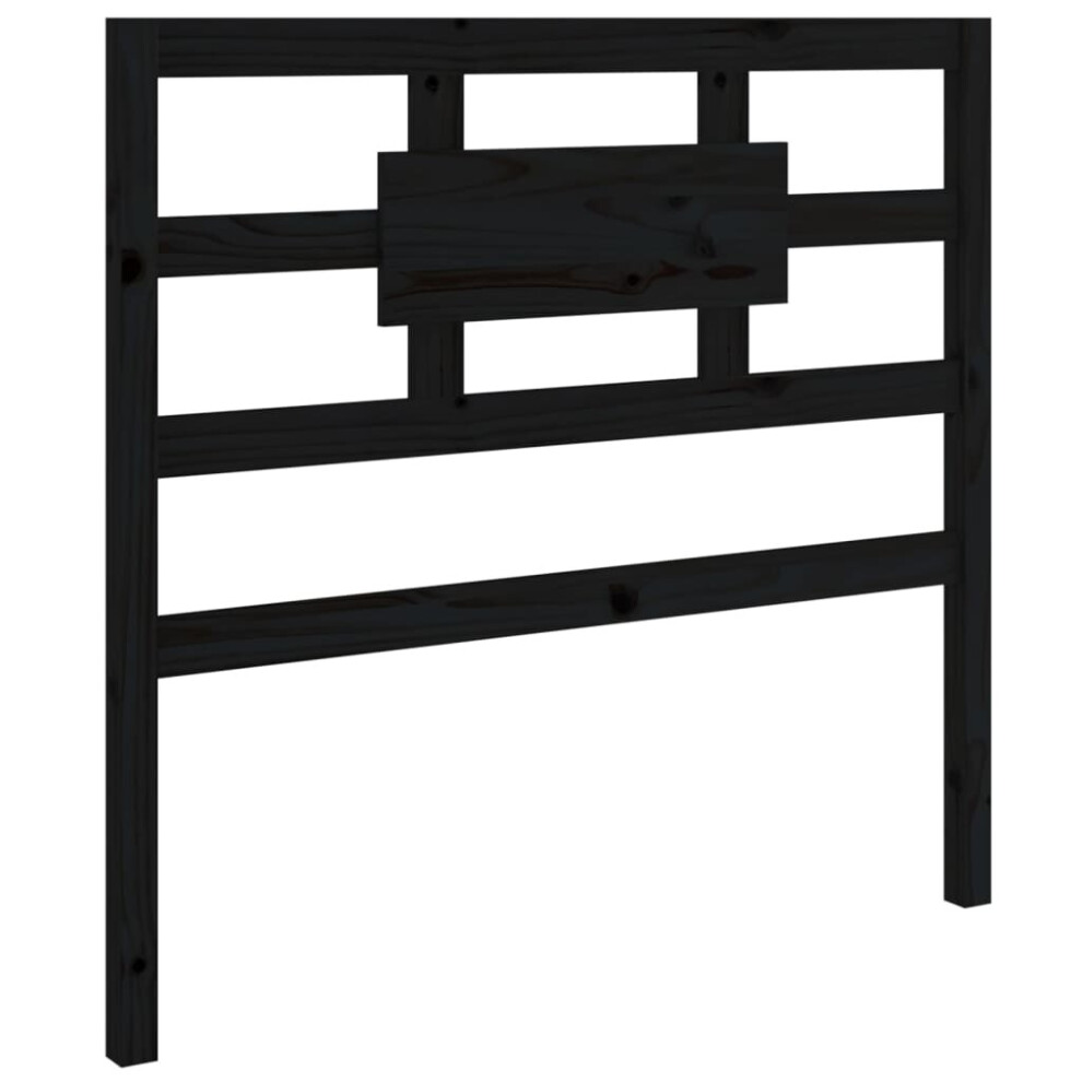 Vidaxl (Black, 95.5 X 4 X 100 Cm) Solid Wood Pine Bed Headboard Wooden Bed Header Multi Colours/Sizes