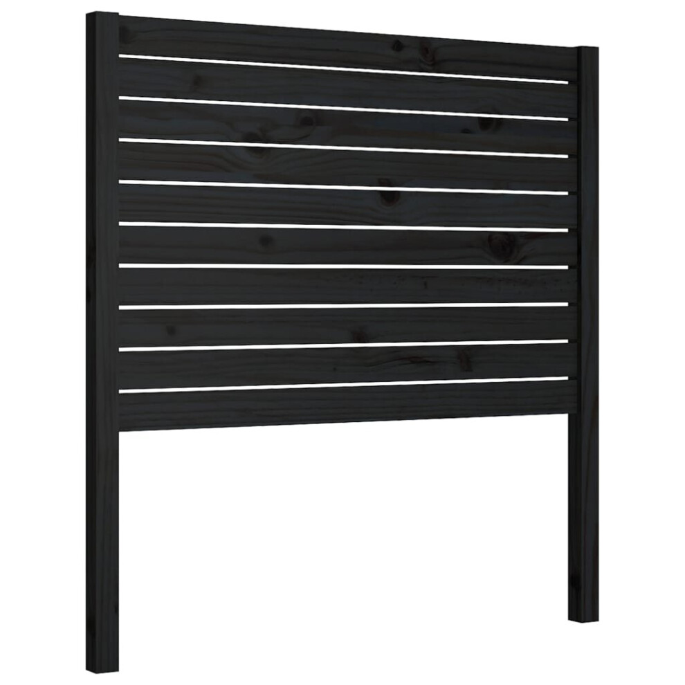 Vidaxl (Black, 96 X 4 X 100 Cm) Bed Headboard Home Bedroom Decorative Bed Header Panel Solid Wood Pine
