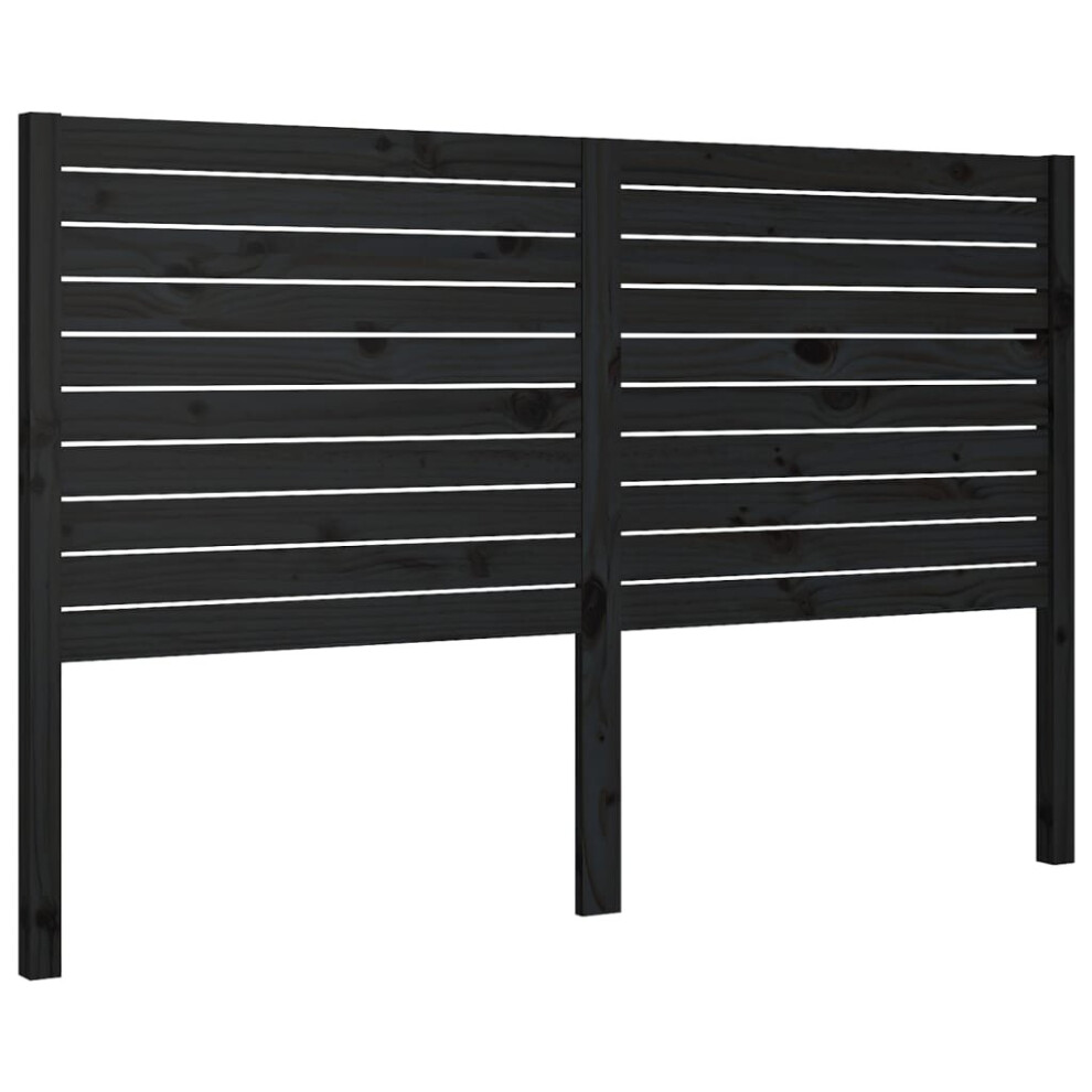 Vidaxl (Black, 166 X 4 X 100 Cm) Bed Headboard Home Bedroom Decorative Bed Header Panel Solid Wood Pine