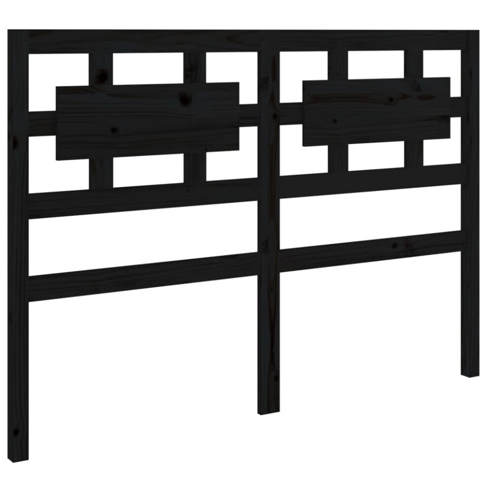 Vidaxl (Black, 185.5 X 4 X 100 Cm) Solid Wood Pine Bed Headboard Wooden Bed Header Multi Colours/Sizes