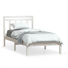 (white, 100 x 200 cm) vidaXL Bed Frame Bed Base Bedstead Bedroom Mattress Foundation Solid Wood Pine