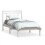 VidaXL (white, 100 x 200 cm) vidaXL Bed Frame Bed Base Bedstead Bedroom Mattress Foundation Solid Wood Pine 1