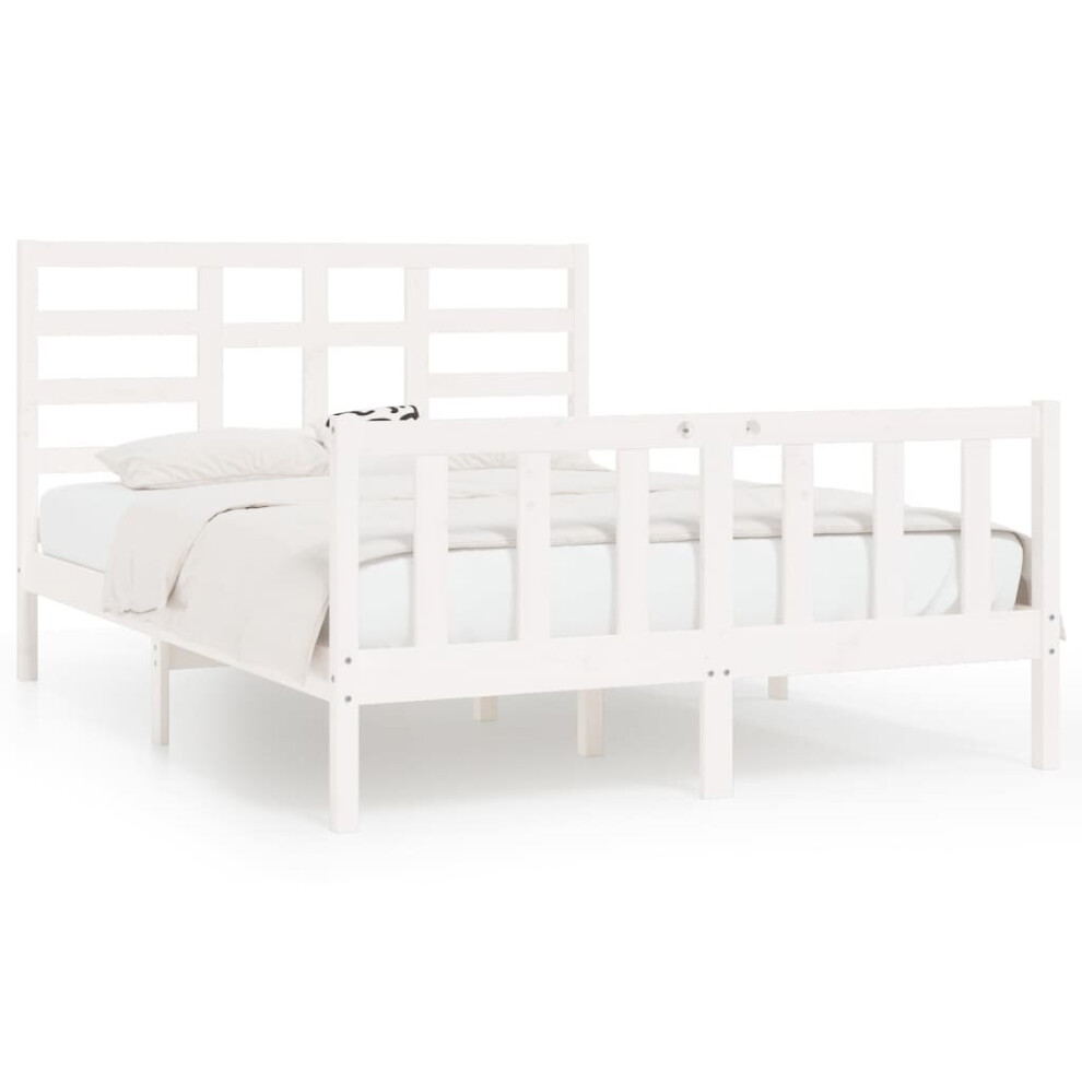 (white, 120 x 200 cm) vidaXL Solid Wood Pine Bed Frame Wooden Bedstead Bed Base Multi Colours/Sizes