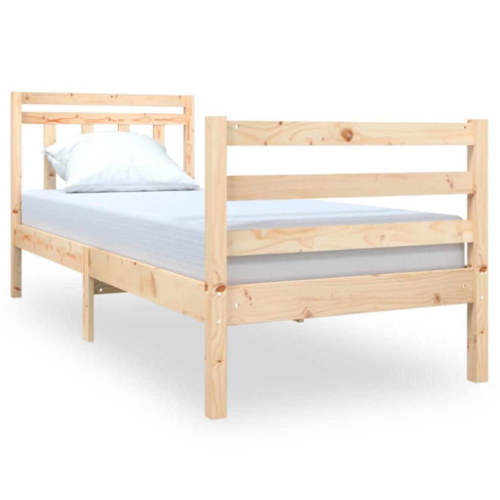 (brown, 75 x 190 cm) vidaXL Solid Wood Bed Frame Indoor Bedroom Bedstead Multi Colours Multi Sizes