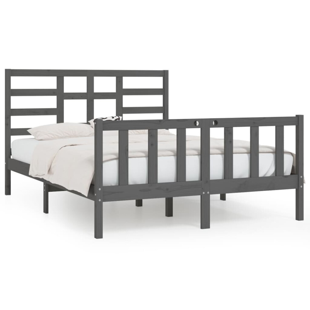 (grey, 150 X 200 cm) vidaXL Solid Wood Pine Bed Frame Wooden Bedstead Bed Base Multi Colours/Sizes