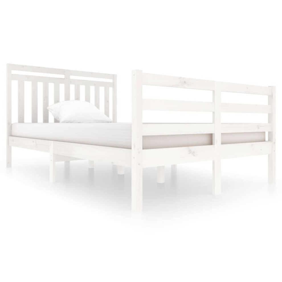 (white, 120 x 200 cm) vidaXL Solid Wood Bed Frame Indoor Bedroom Bedstead Multi Colours Multi Sizes