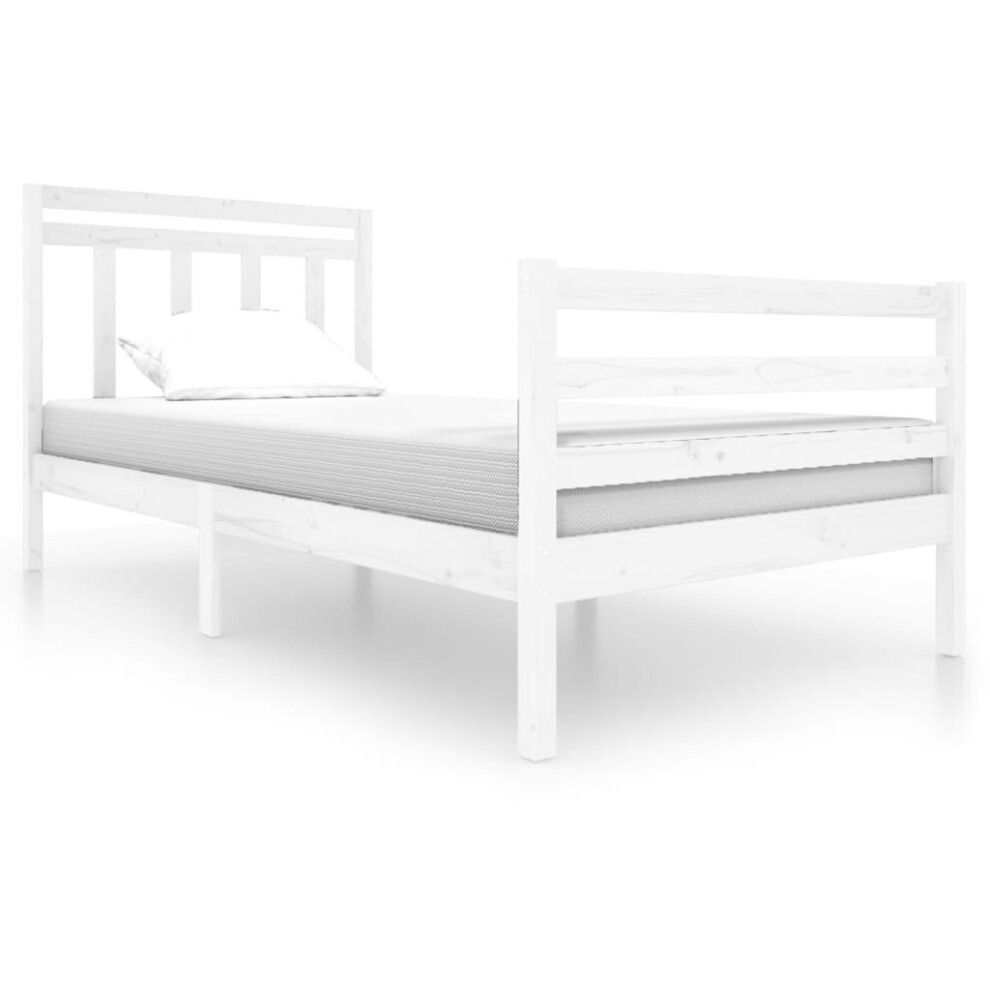 (white, 100 x 200 cm) vidaXL Solid Wood Bed Frame Indoor Bedroom Bedstead Multi Colours Multi Sizes