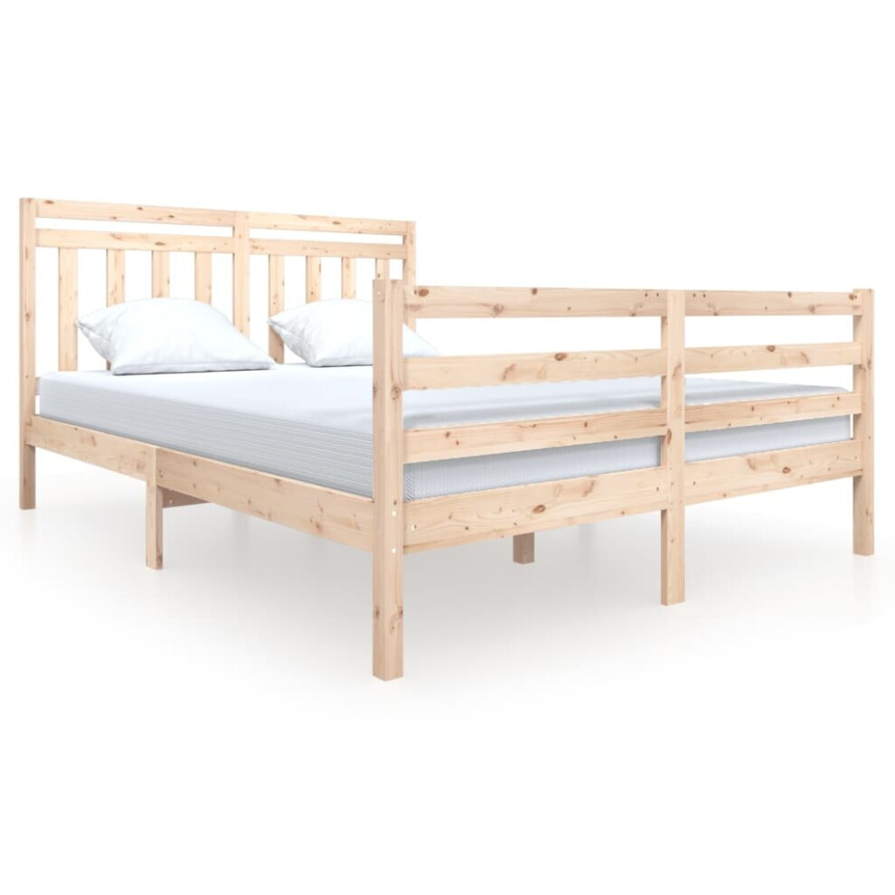 (brown, 150 x 200 cm) vidaXL Solid Wood Bed Frame Indoor Bedroom Bedstead Multi Colours Multi Sizes