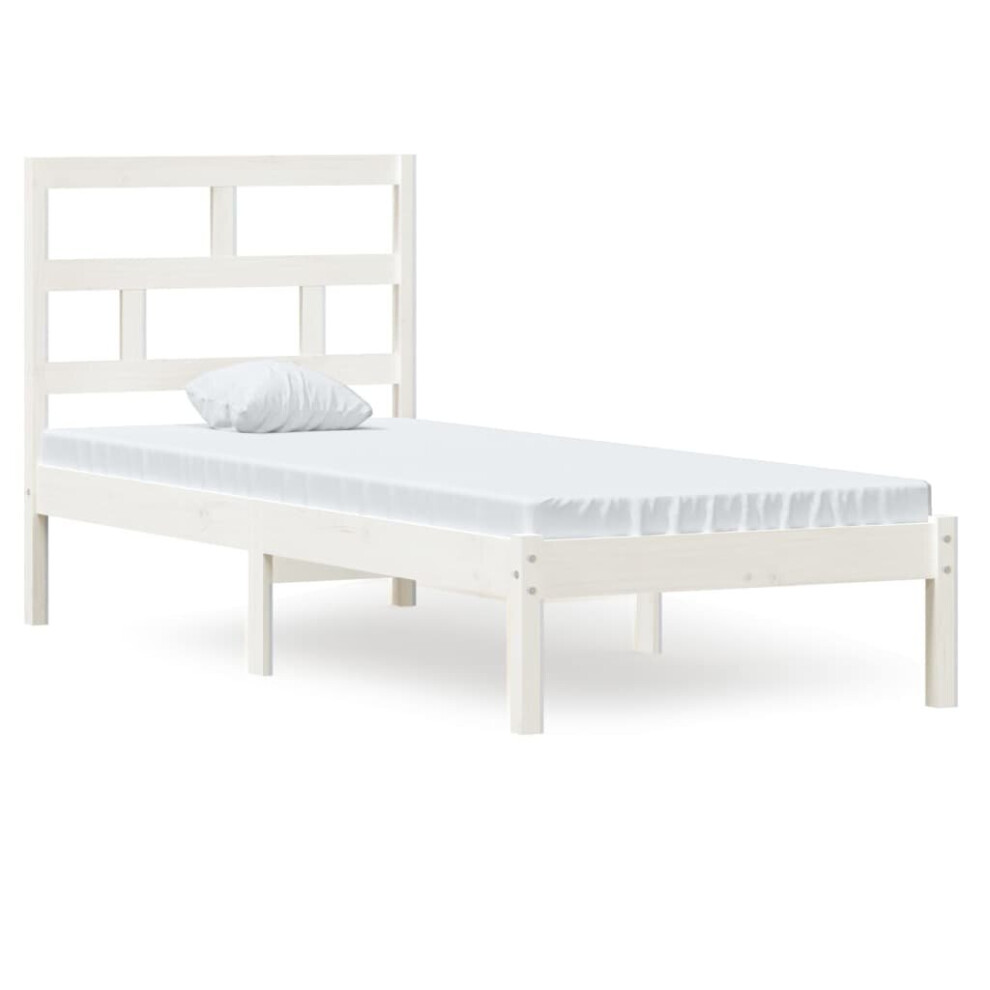 (white, 75 x 190 cm) vidaXL Solid Wood Pine Bed Frame Bedstead Bed Base Multi Colours Multi Sizes