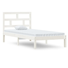 (white, 90 x 190 cm) vidaXL Bed Frame Bed Base Bedstead Bedroom Mattress Foundation Solid Wood Pine