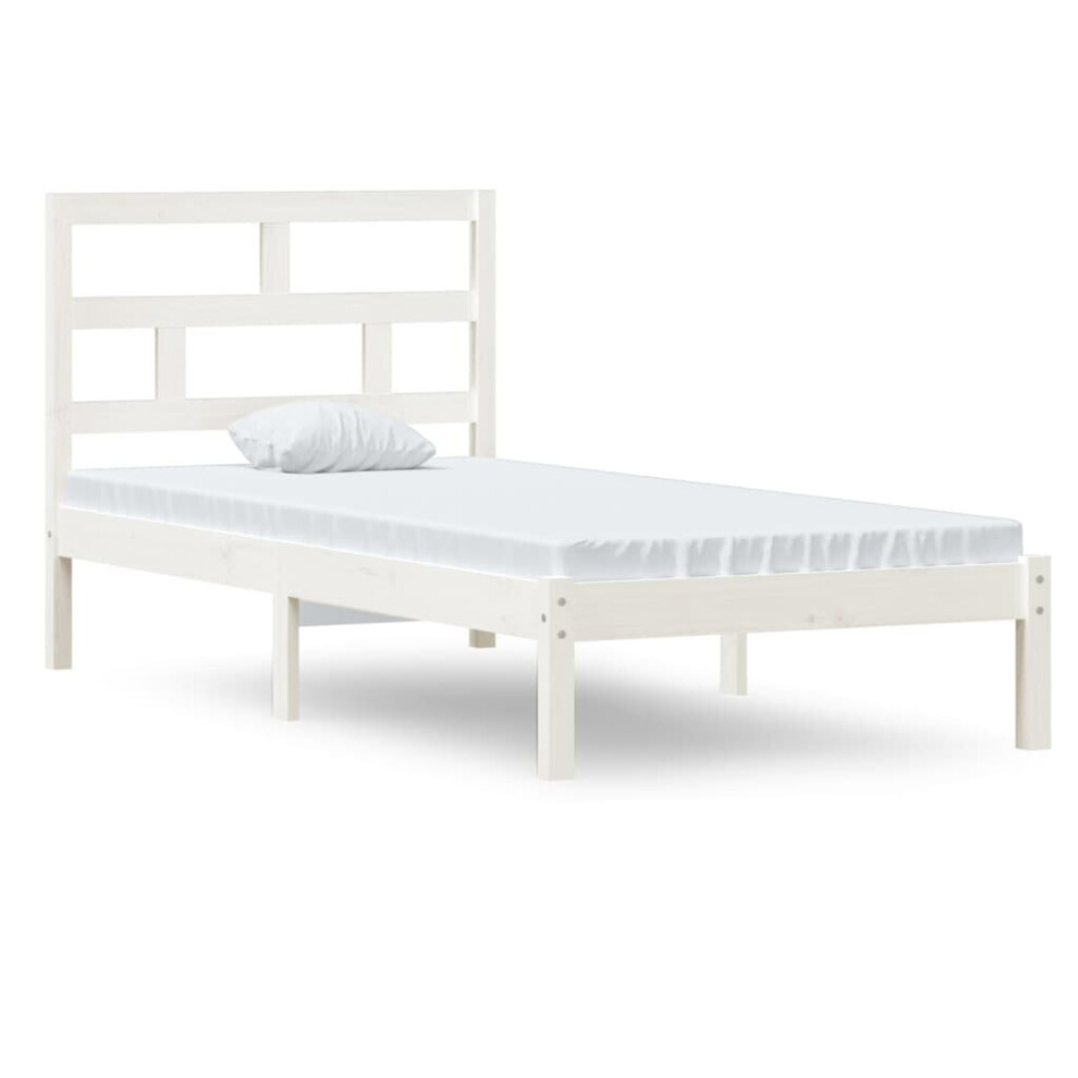 (white, 90 x 190 cm) vidaXL Solid Wood Pine Bed Frame Bedstead Bed Base Multi Colours Multi Sizes