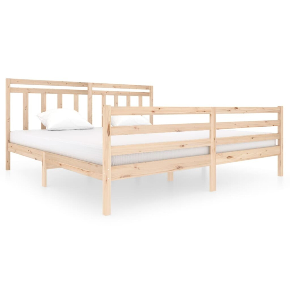 (brown, 200 x 200 cm) vidaXL Solid Wood Bed Frame Indoor Bedroom Bedstead Multi Colours Multi Sizes