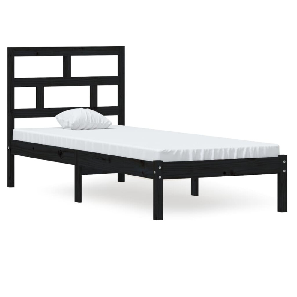 (black, 75 x 190 cm) vidaXL Solid Wood Pine Bed Frame Bedstead Bed Base Multi Colours Multi Sizes