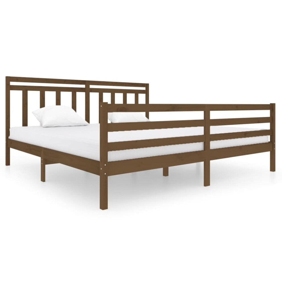 (honey brown, 200 x 200 cm) vidaXL Solid Wood Bed Frame Indoor Bedroom Bedstead Multi Colours Multi Sizes