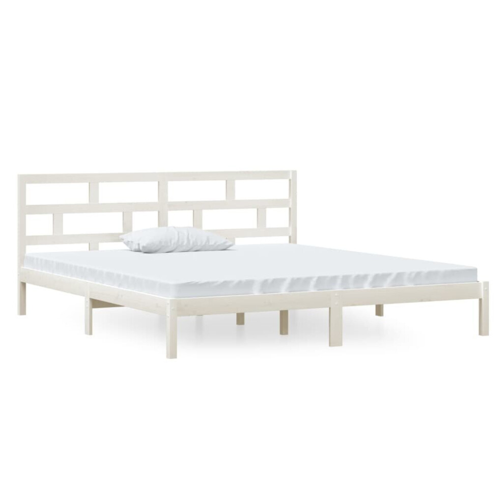 (white, 140 x 190 cm) vidaXL Solid Wood Pine Bed Frame Bedstead Bed Base Multi Colours Multi Sizes