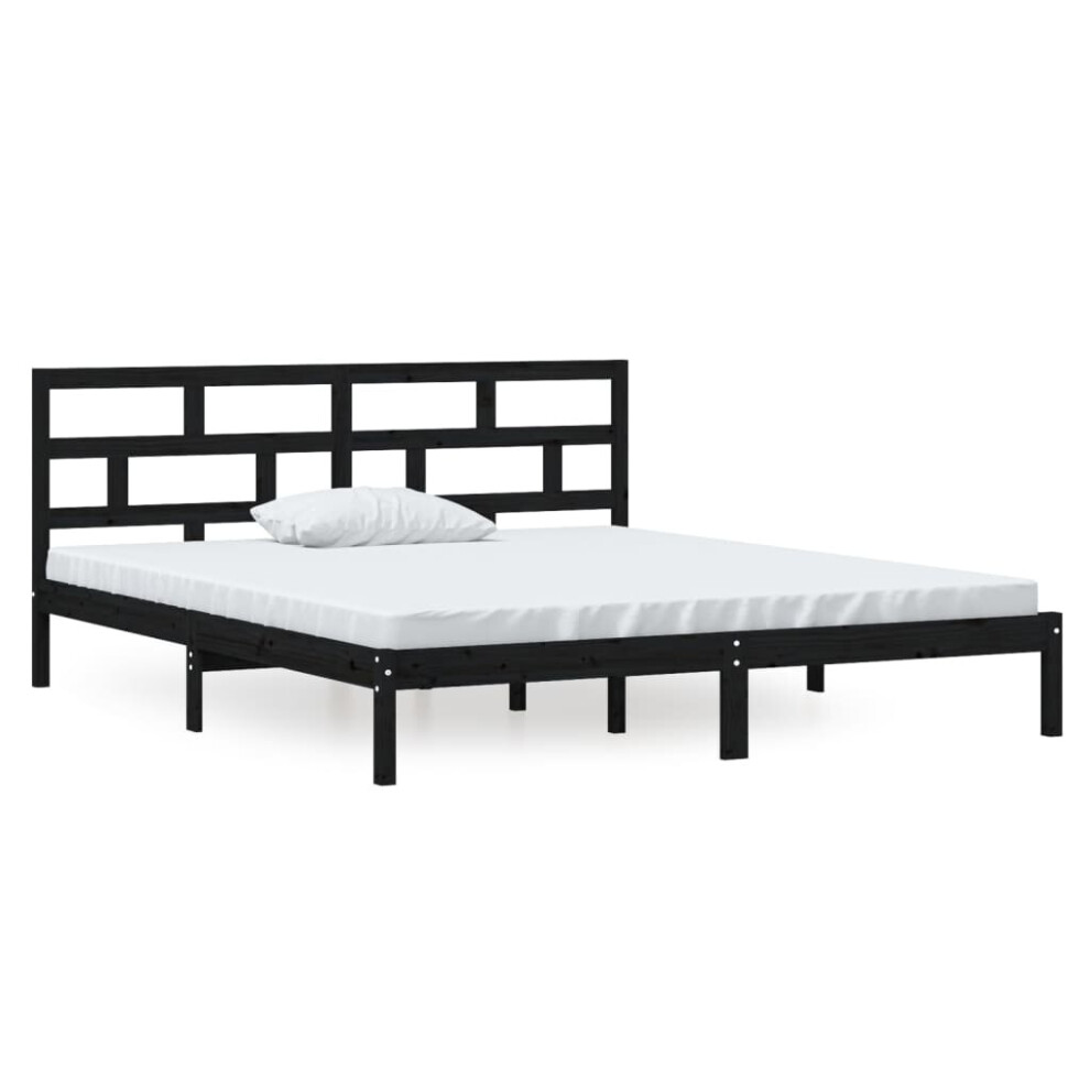 (black, 135 x 190 cm) vidaXL Solid Wood Pine Bed Frame Bedstead Bed Base Multi Colours Multi Sizes