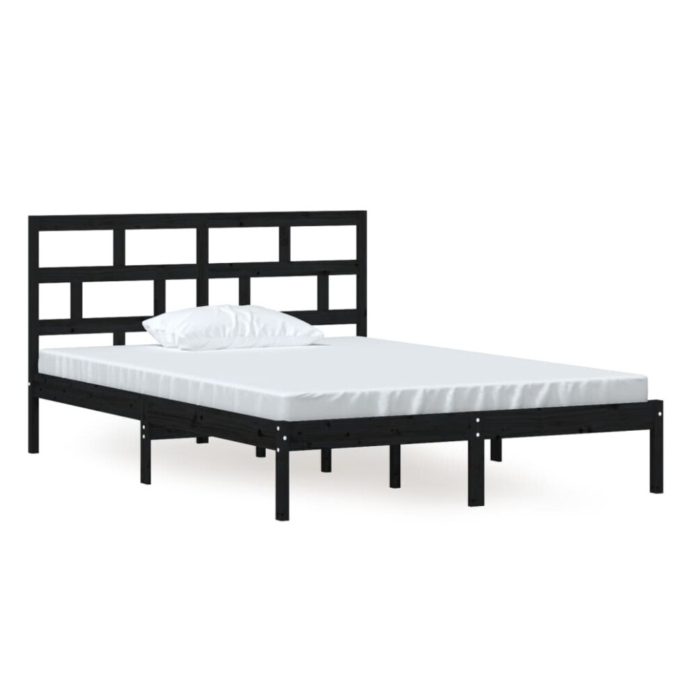 (black, 140 x 200 cm) vidaXL Solid Wood Pine Bed Frame Bedstead Bed Base Multi Colours Multi Sizes