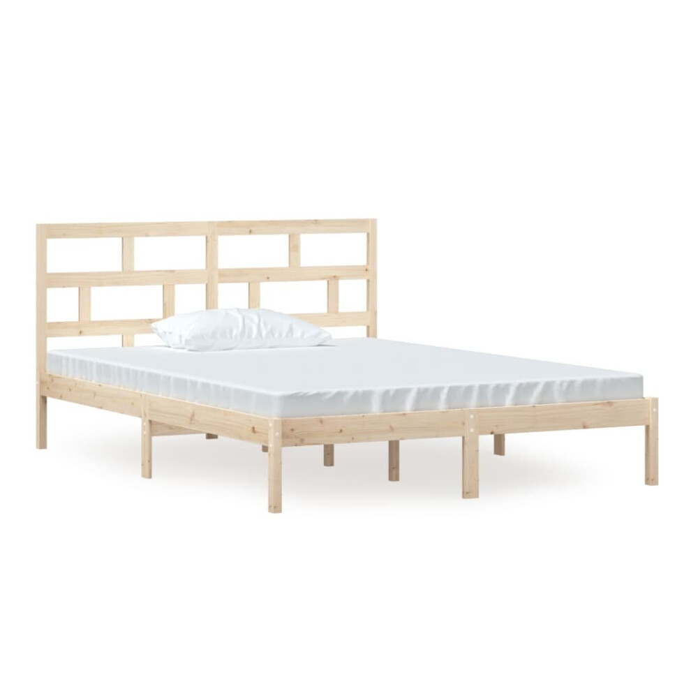 (brown, 150 x 200 cm) vidaXL Solid Wood Pine Bed Frame Bedstead Bed Base Multi Colours Multi Sizes