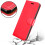 (Red) Samsung Galaxy A13 4G Phone Wallet Leather Case 6