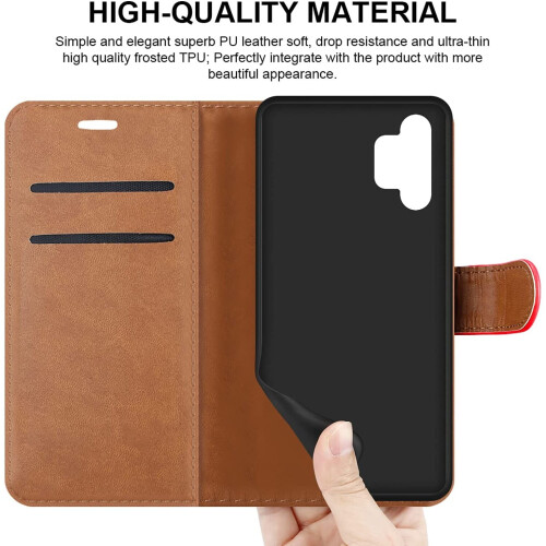 (Red) Samsung Galaxy A13 4G Phone Wallet Leather Case 1