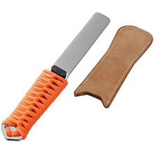 SHARPAL 181N Dual-Grit Diamond Sharpening Stone with Genuine Leather Strop, Tool Sharpener for Sharpening Knife, Garden Shears, Axe and All Blade Edge