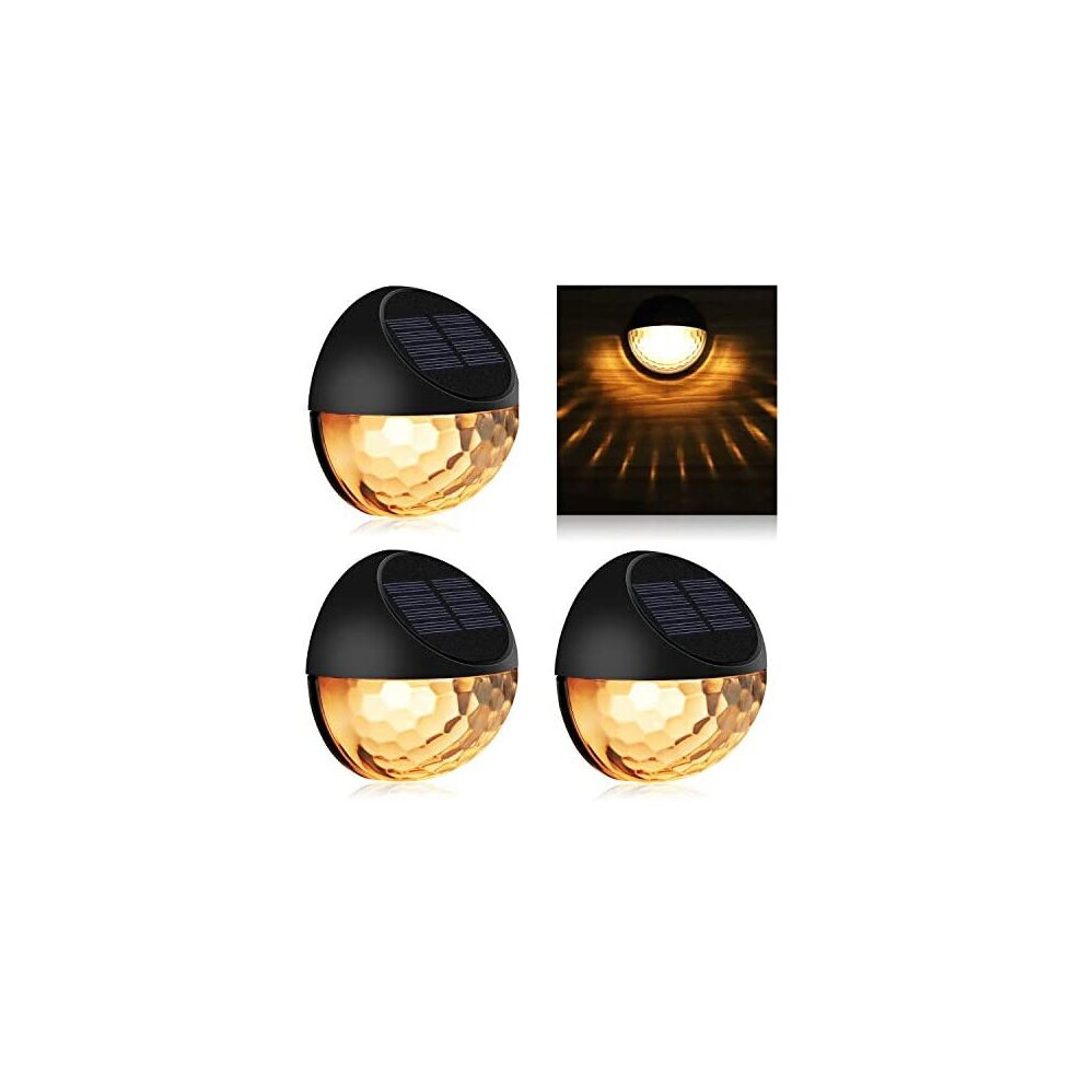 Kmashi Solar Fence Lights, Solar Decorative Garden Lights, Waterproof Wireless Outdoor Lights For Garden, Fence, Patio Use,Warm White (4 Pack)