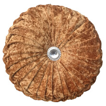 (Gold) Round Cushion Crushed Velvet Diamante Chic Filled