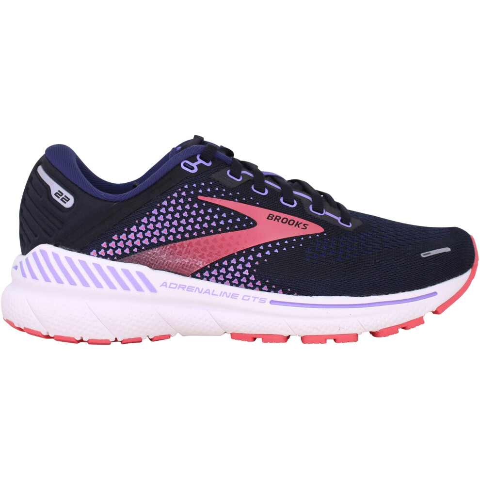 (5.5) Brooks Adrenaline GTS 22 Black/Red 1203531B080 Women's