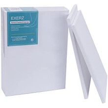 Exerz 30x40cm Framed Canvas 5pk - 1.7cm Pre-Stretched Canvas Artist Blank/ A3 Canvas 280GSM 100% Cotton/ Triple Primed /Acid Free/ Medium Grain/