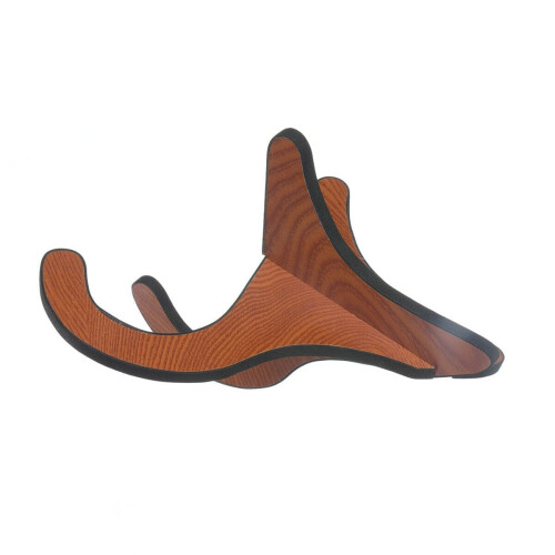 (Red) Portable Ukulele Wooden Foldable Holder 1