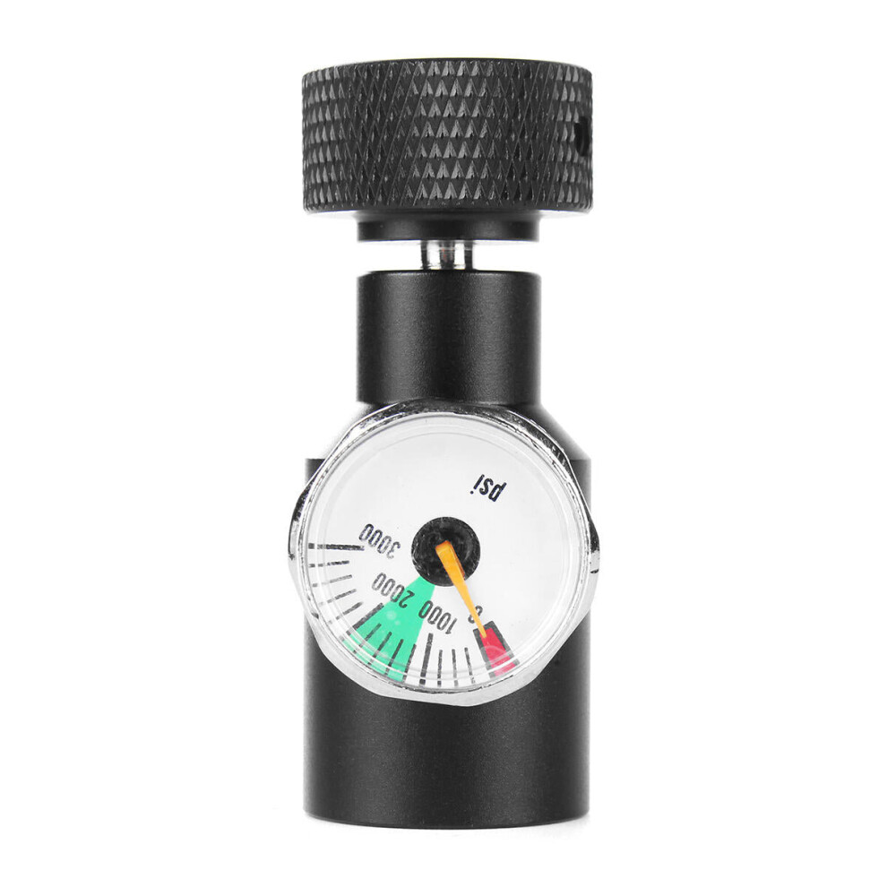 Paintball Co2 Adapter Air Regulator Fill Station Remote On Off 3000Psi Gauge Black 3654657575816