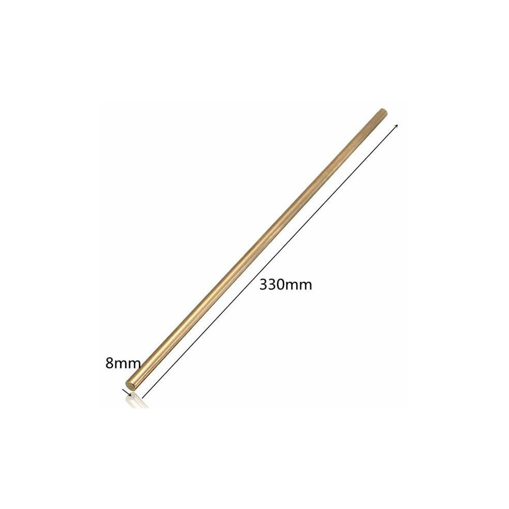 (330mm) 8mm Diameter 100/200/330/500mm Brass Round Bar Rod Circular Tube