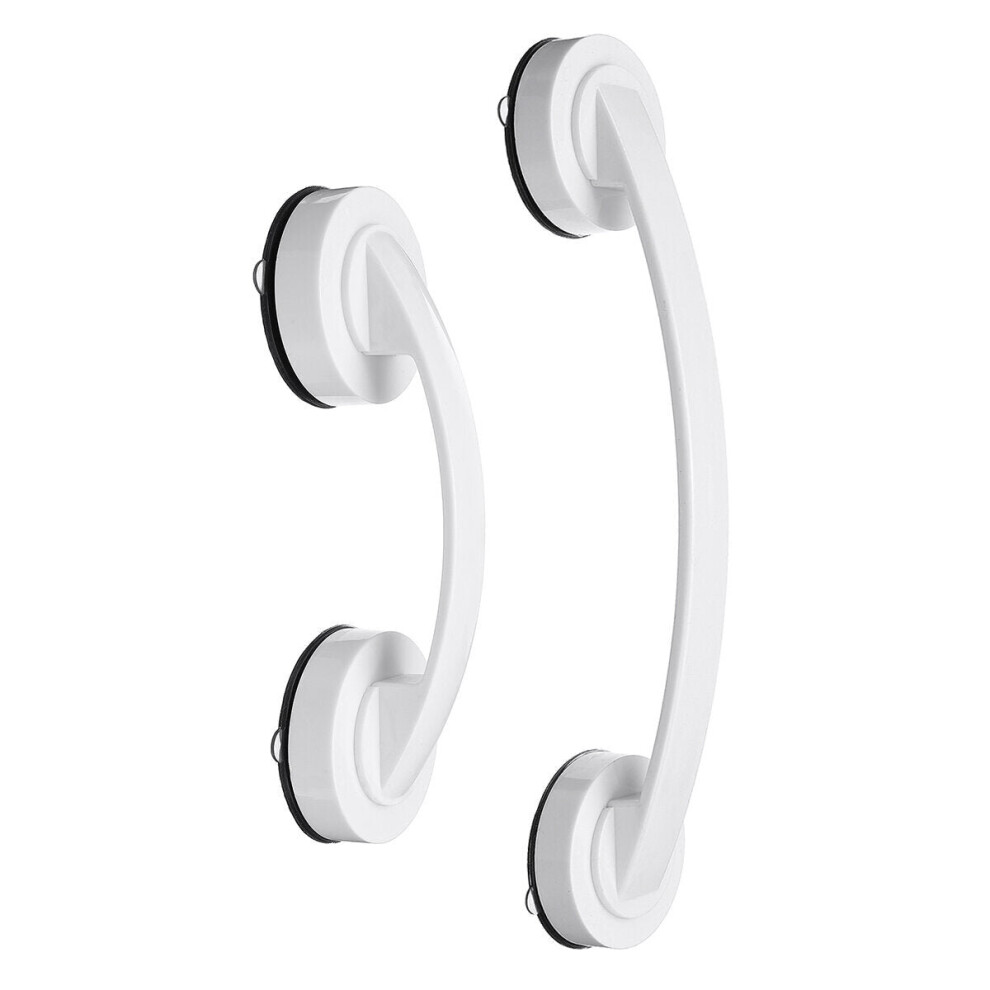 Greenzech White (, M) Bath Safety Handle Suction Cup Grip Shower Tub Grab Bar Handle Support Rail