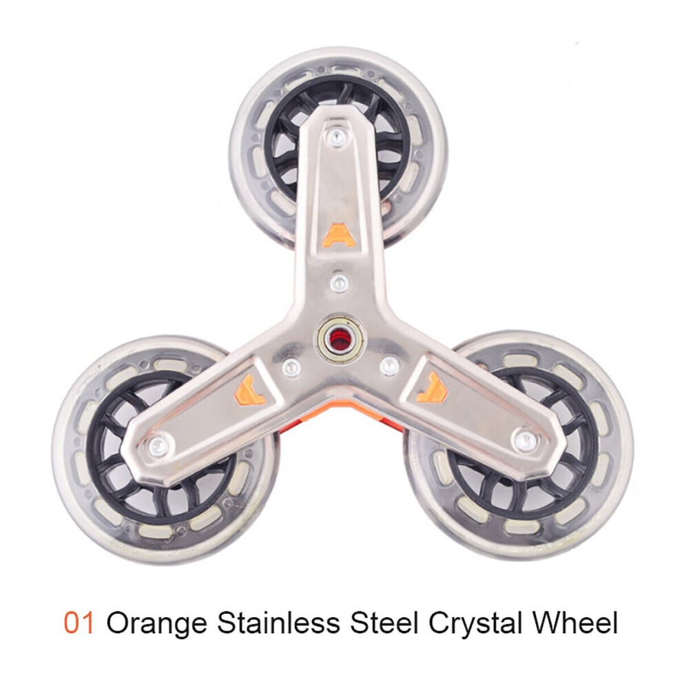 (Orange) Shopping Cart Wheels Stair Climbing Barrow Laundry Trolley Tyre Replacement