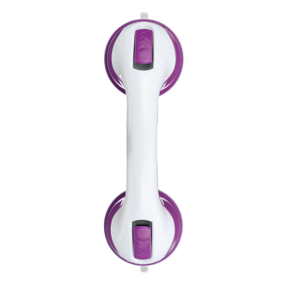 (Purple+White) Grip Suction Cup Safe Helping Handle Bath Tub Bathroom Shower Grab Bar Handrail Door Handles