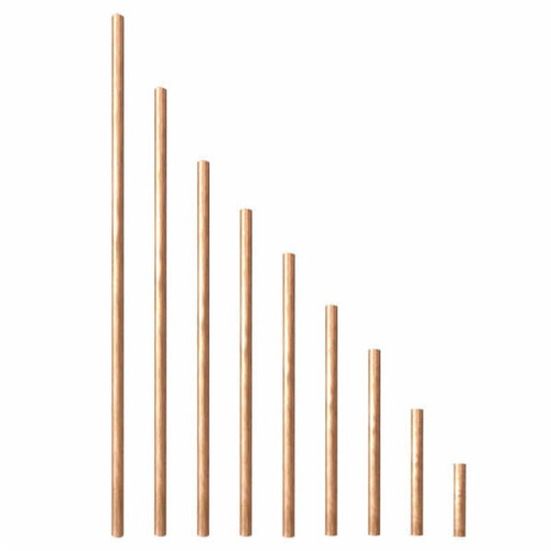 (150mm) 3mm Diameter 50-600mm Copper Round Bar Rod