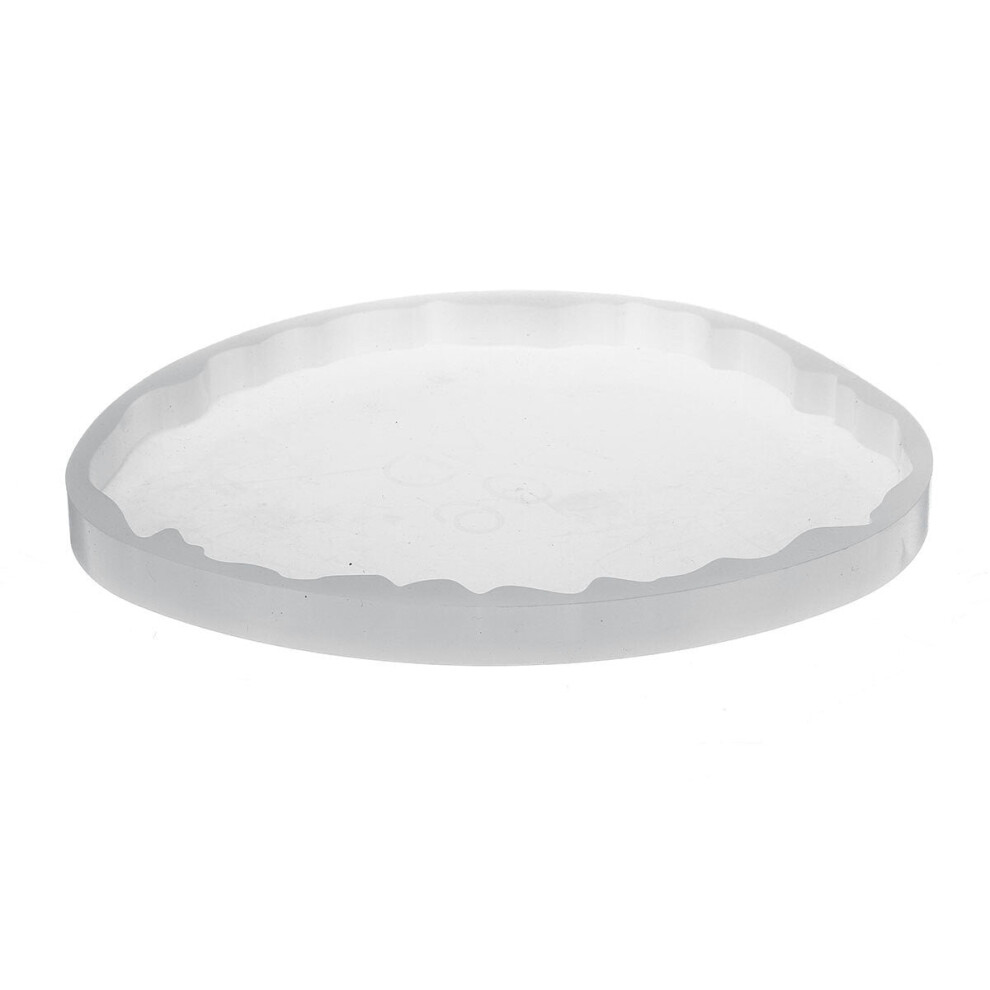 (C) Irregular Wave Round Coasters Mold Silicone Resin Cement Casting MoUld Tools