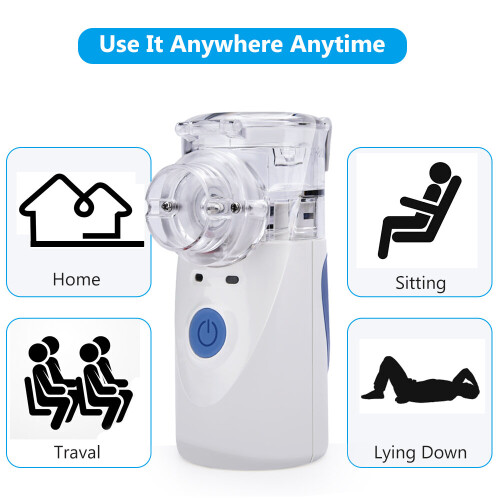 (Blue A) Medical Silent Mesh Nebulizer Atomizer Breath Care 1