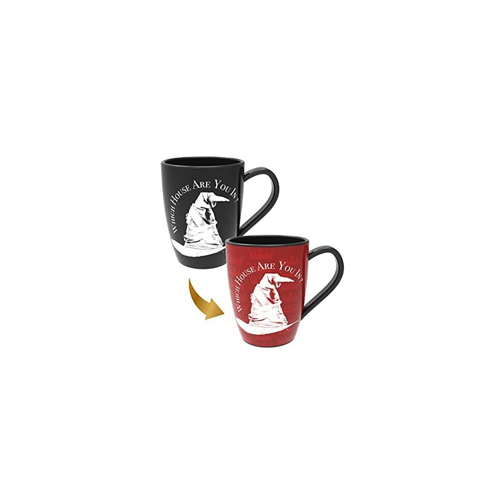 Harry Potter Sorting Hat Mug - Gryffindor | Heat Reveals The Hidden Hogwarts House | Thermal Pattern Change